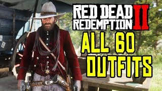 Red Dead Redemption 2  ALL 60 OUTFITS [upl. by Jelks891]