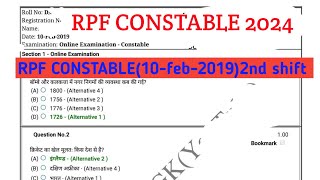 Rpf constable previous year question PAPERRpf previous year question practice set 2024 [upl. by Ellissa]