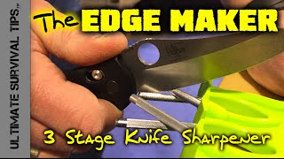 Edge Maker  Sharpen Dull Knives Quick  SHOT Show 2015  Knife Sharpener [upl. by Remo656]