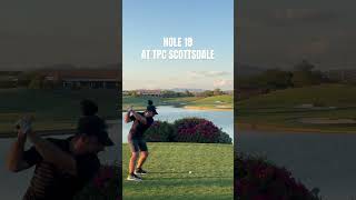 Tee shot hole 18 at TPC Scottsdale golf wmpo golfing azgolf teeshot golfcourse youtubegolf [upl. by Eanehs284]