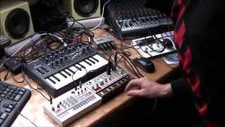 House  Acid live jam with Volca Sample Volca Bass and Microbrute [upl. by Ayamahs266]