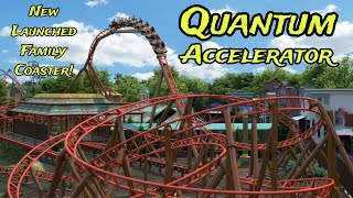 Six Flags New England Quantum Accelerator Double Launched Family Roller Coaster New For 2025 [upl. by Bruno449]