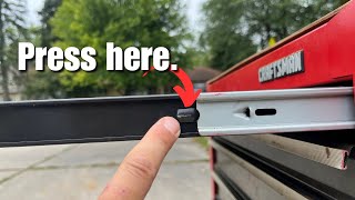 How to Remove Drawer Slides from a Craftsman Tool Chest [upl. by Telrats]