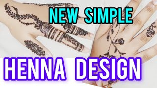 New stylish Arabic henna design for back handvery simple back hand henna design [upl. by Sayre]