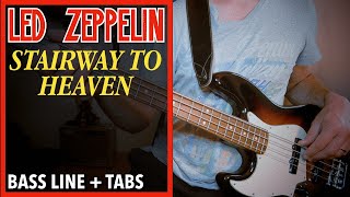 Led Zeppelin  Stairway To Heaven  BASS LINE Play Along Tabs [upl. by Anaiv]