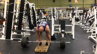 Deficit Stiff Legged Deadlift no belt 585x4 [upl. by Larine]