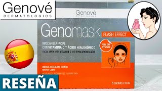 🧡7 SECRETOS de GENOVÉ GENOMASK Flash Effect Review✅Mascarilla Facial Vitamina C Ácido Hialurónico [upl. by Enileuqaj]