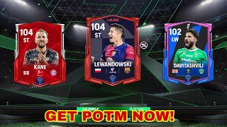 HOW TO COMPLETE NEW 104 OVR POTM EXCHANGES FOR FREE LEWANDOWSKI KANE DAVITASHVILI FC MOBILE 25 [upl. by Anerat]