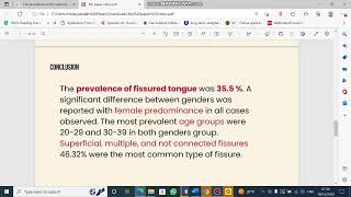 Prevalence and significance of fissured tongue among dental patients – Video abstract ID 391498 [upl. by Ymmot]