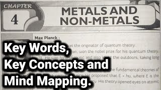 8th class  Physics  4Metals And Non  Metals lesson  Keywords  Mindmapping  Key concepts [upl. by Ardnekat]