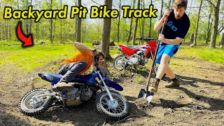 We Built A Sketchy Backyard Pit Bike Track [upl. by Grekin]