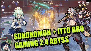 SUKOKOMON and ITTO bro go Gaming in 23 Abyss [upl. by Enyrhtac]