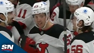 Devils Jesper Bratt Notches His Second Career Hat Trick [upl. by Hazel]