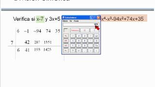 Division Sintetica  Factores de un polinomio [upl. by Naples866]