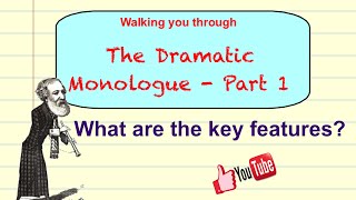 What is a Dramatic Monologue Part 1  Poetry tutorial video GCSEALevel [upl. by Rosabelle924]