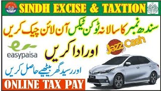 How to pay sindh vehicle token tax online  sindh excise and taxation  Epay GOS  Every info [upl. by Euhsoj367]