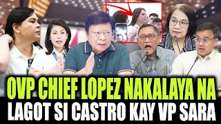 TAMA SI CONG DANTE CHIEF ATTY LOPEZ NAGPASALAMAT VP SARA FRANCE CASTRO QUADCOM KAYO DAPAT MAKULONG [upl. by Yznel760]