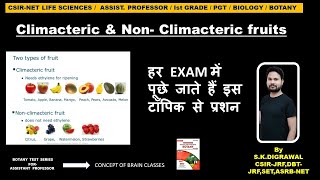 CLIMACTERIC AND NONCLIMACTERIC FRUITS  EXAMPLE OF CLIMACTERIC FRUITS  EXAMPLE OF NON CLIMACTERIC [upl. by Grubb]