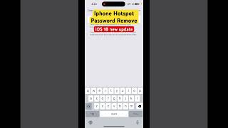 iPhone Hotspot Password Remove shorts iphone hotspot iphonefeatures youtubeshortsvideo [upl. by Him]