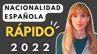 ✅ Cómo OBTENER NACIONALIDAD ESPAÑOLA en 2022 🔥 RÁPIDO👉🏼 ¿en 6 meses es posible [upl. by Roswell]