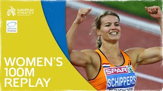 Dafne Schippers Sprints To 100m Glory  Final Replay Zurich 2014 [upl. by Duarte264]