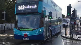 Coastliner Bus 3643 At York On 843 From Leeds To Scarborough Via York [upl. by Marsh]