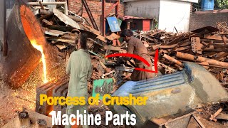 Amazing process of Metal Recycling  how Crusher Machine Parts are made investment casting explained [upl. by Aihcsrop]