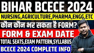 BIHAR BCECE 2024  FORM amp EXAM DATE ELIGIBILITY EXAM PATTERNSYLLABUS  BCECE 2024 [upl. by Enneiviv]