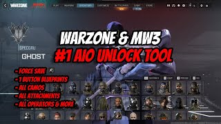 1 WARZONE amp MW3 AIO UNLOCK ALL TOOL  FORCE SAVE  ALL CAMOS  ALL ATTACHMENTS  ALL OPERATORS [upl. by Tanah]