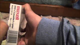 Maxell Cassette Adapter VHSC Unboxing and Demonstration [upl. by Refotsirc]