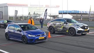 VW Golf 7 R vs BRABUS GLE63 S AMG vs Nissan GTR Switzer P800 [upl. by Benia]