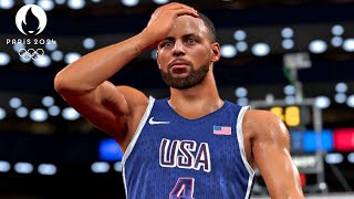 Steph Curry Night Night in Paris 😴  NBA 2K25 Olympics Mode  USA vs France Gold Medal Gameplay [upl. by Idelia727]