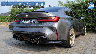 2022 BMW M3 Competition  Eisenmann exhaust💥 pure SOUND  Automann in 4K [upl. by Annael]