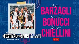 BARZAGLI BONUCCI CHIELLINI muro bianconero  Live dal Festival dello Sport [upl. by Arais]