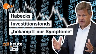 Wirtschaftskrise TopÖkonom über Habecks Investitionsfonds  ZDFheute live [upl. by Nemzzaj]