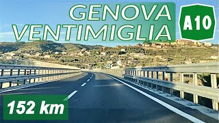 A10  GENOVA  VENTIMIGLIA  Autostrada dei Fiori  Percorso completo [upl. by Stiles708]