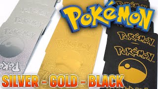 Opening Gold amp Black amp Silver Pokemon Cards  Vmax V GX Trainer [upl. by Farwell120]