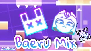 Baeru mix Texture Pack showcase by MrClysm Geometry Dash 21 Denni icons [upl. by Corb]