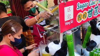 Binondo Street Food  Sugar Cane Juice [upl. by Enirahtac313]