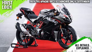 2024 TVS Apache RR 310 Launched On September 16  Explained All Spec Features And More [upl. by Remsen]