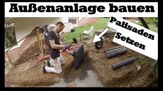 Kreative Gartengestaltung│Palisaden setzen am Hang 👷‍♂️  So gehts │Teil 1 [upl. by Orabla103]