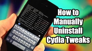 How to Manually Uninstall a Cydia Tweak  Tutorial [upl. by Elleinnod]