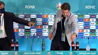 Italy 30 Switzerland  Manuel Locatelli ​ Man Of The Match Presser Removes CocaCola  Euro 2020 [upl. by Eelirem93]