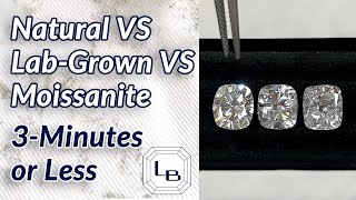 Natural VS Lab Grown Diamond VS Moissanite Everything You Need to Know [upl. by Fay466]