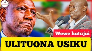 USIONE TUMENYAMAZA SISI SIO WAJINGA ULITUONA USIKU GACHAGUA FINALLY RESPONDS [upl. by Eppes]