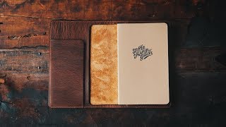 MAKING A HANDMADE LEATHER JOURNAL  DIY BUILD ALONG  ASMR [upl. by Sualkcin847]