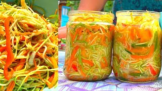 КАБАЧКИ по КОРЕЙСКИ на ЗИМУ ВКУСНЕЙШИЙ САЛАТЗАКУСКА Простой рецепт закатки на зиму [upl. by Hakeber]