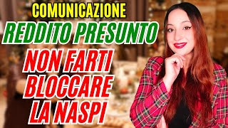 PERCETTORI DI NASPI  COMUNICARE IL REDDITO PRESUNTO 2024  NON FATE QUESTO ERRORE [upl. by Zippora402]