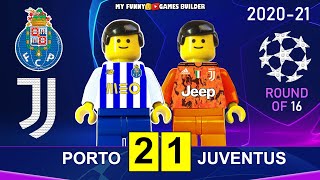 Porto vs Juventus 21 • Champions League 2021 • All Goals Highlights Porto Juve Lego Football [upl. by Aihsetan542]