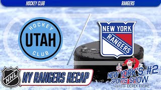 Rangers fall 65 in overtime in chaotic home opener vs Utah Hockey Club [upl. by Releehw]